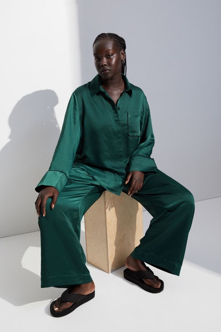

Атласный пижамный комплект H&M