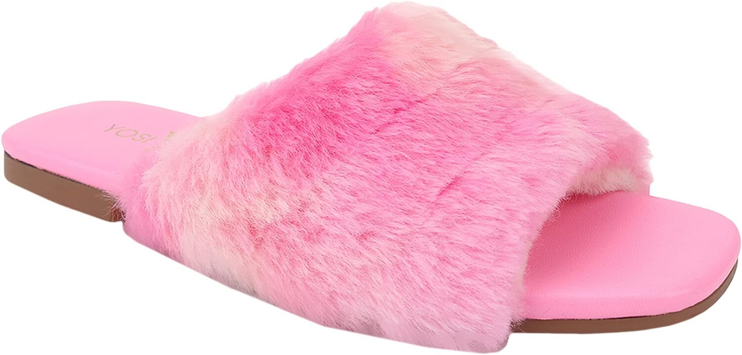 

Сандалии на плоской подошве Miss Nora Yosi Samra, цвет Pink Faux Fur