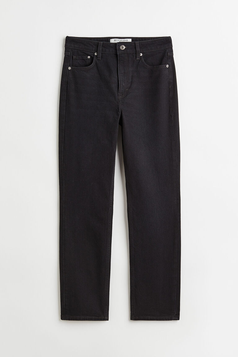 Узкие джинсы до щиколотки H&M, черный узкие классические джинсы до щиколотки h