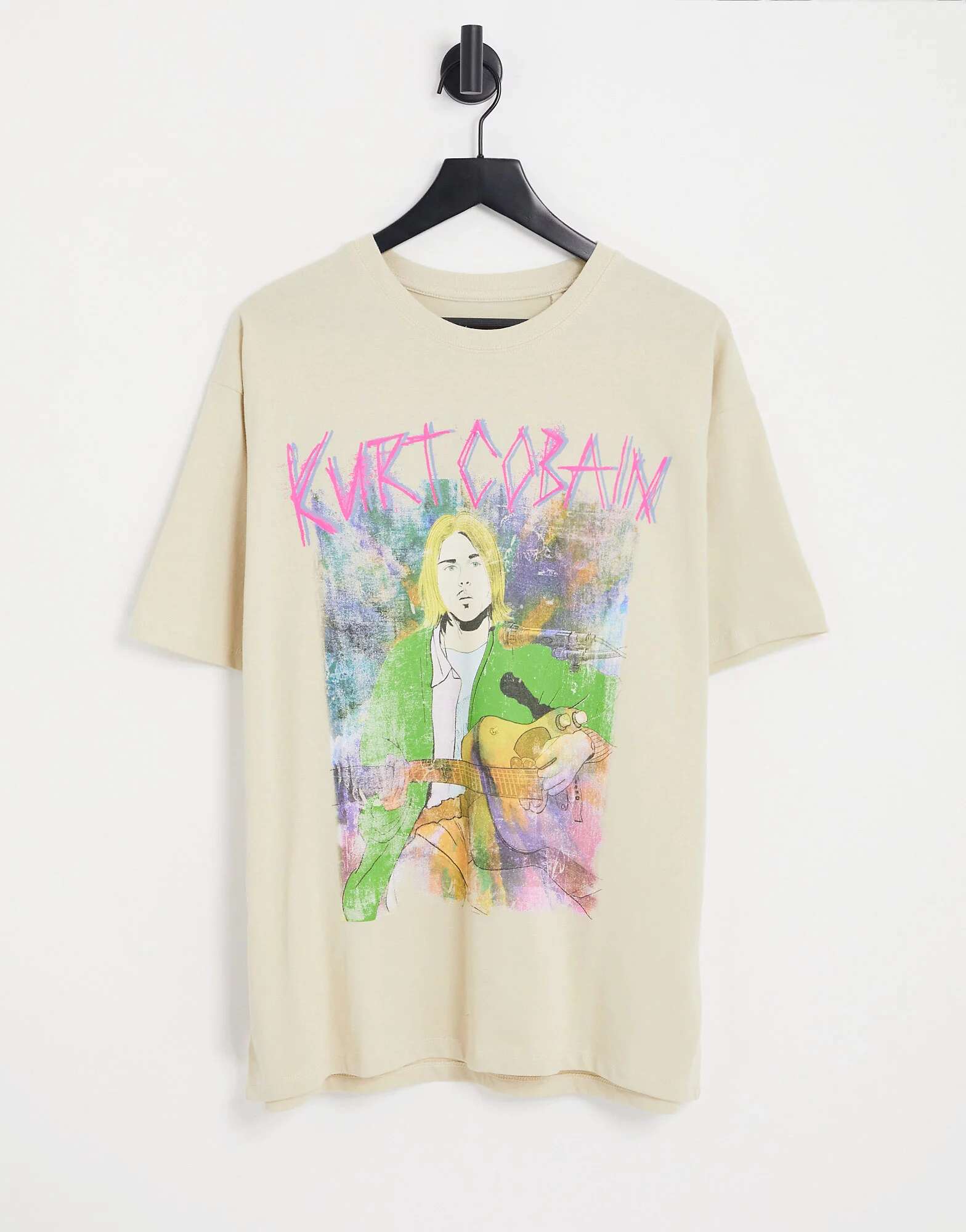 

Футболка с каменным принтом Pull&Bear x Kurt Cobain