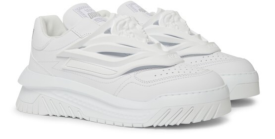 

Кроссовки из телячьей кожи Versace, белый