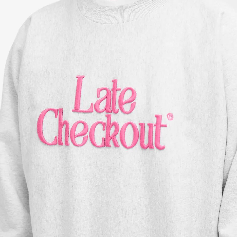 Late Checkout Толстовка с логотипом, серый
