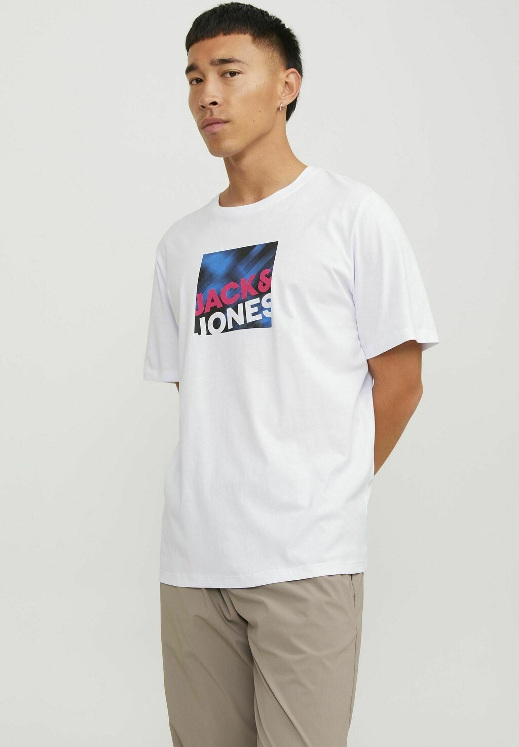 

Футболка с принтом CREW NECK Jack & Jones, белый