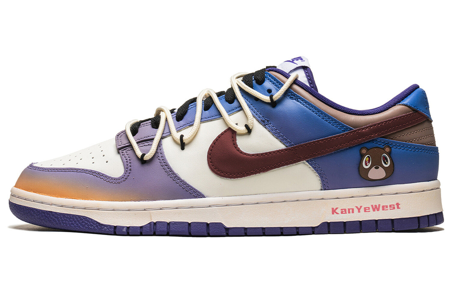 

Кроссовки Nike Dunk Skateboarding Shoes Men Low-top Purple/blue/white, фиолетовый