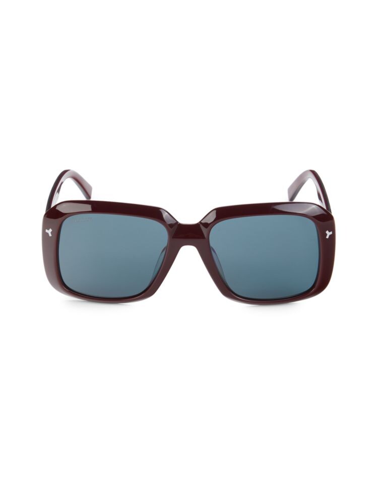 

Квадратные солнцезащитные очки 57MM Bally, цвет Red Blue