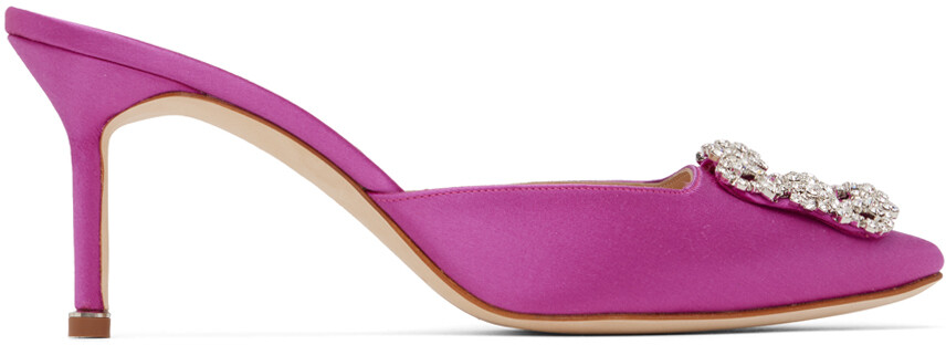 

Яркие фиолетовые мюли Hangisimu Manolo Blahnik