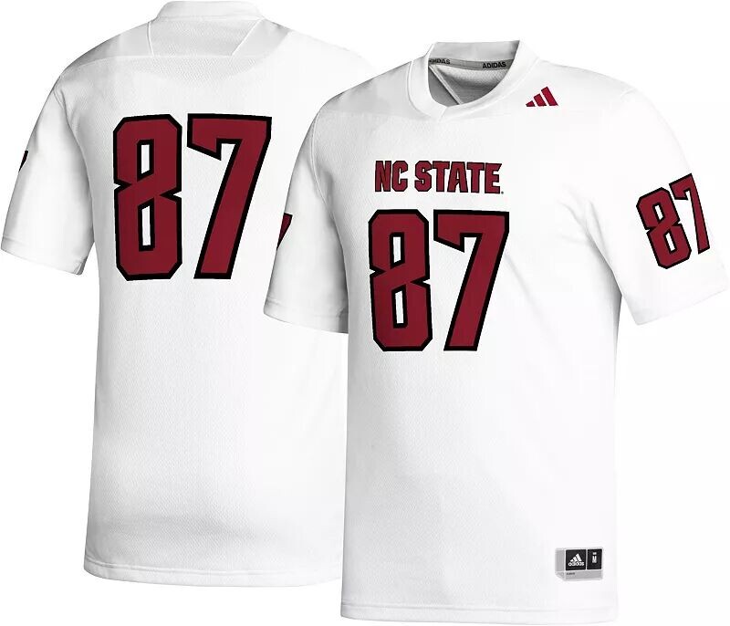 

Мужская белая футбольная майка Adidas NC State Wolfpack белая реплика