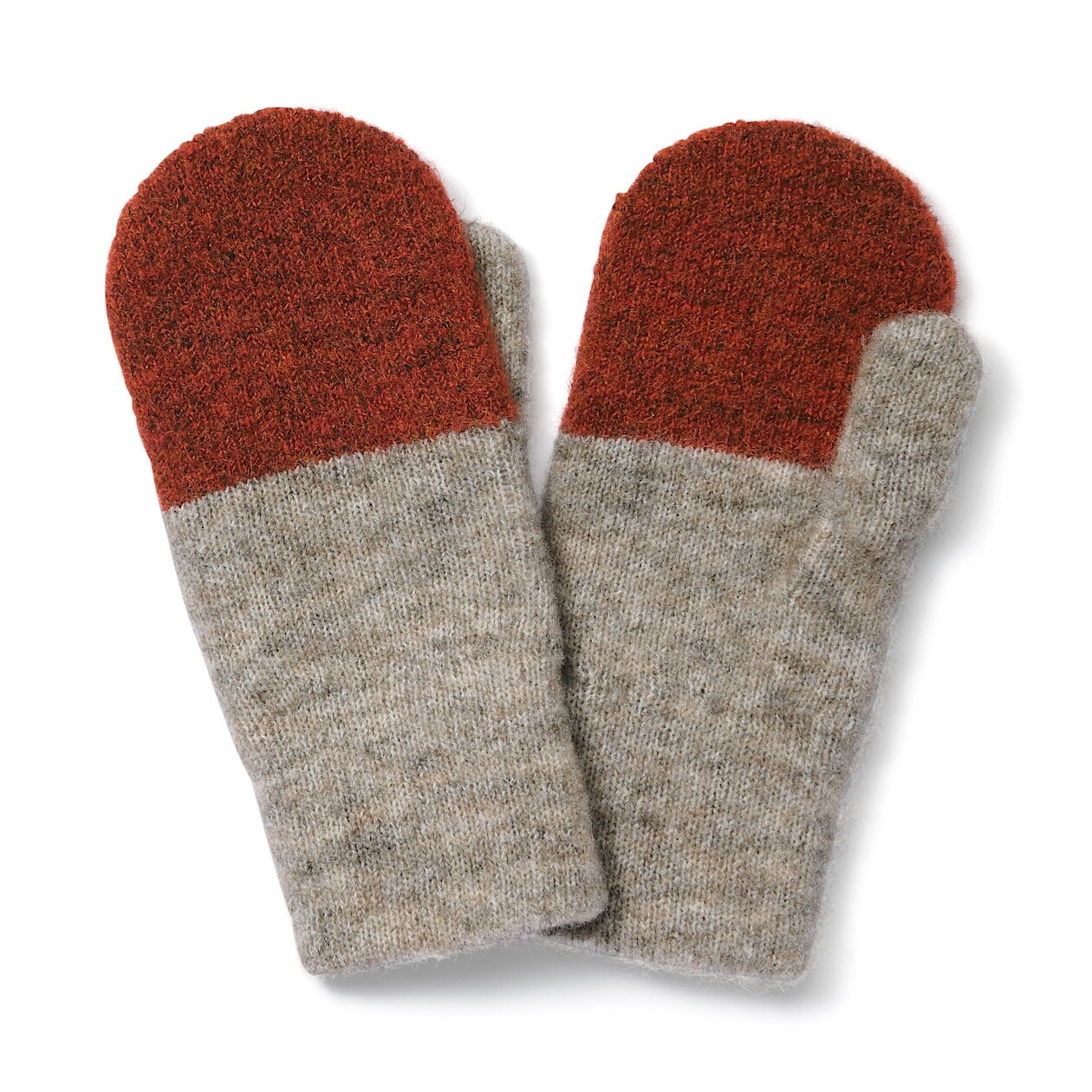 

Варежки Nobinobi из смеси переработанного полиэстера (детские) MUJI, мокко коричневый