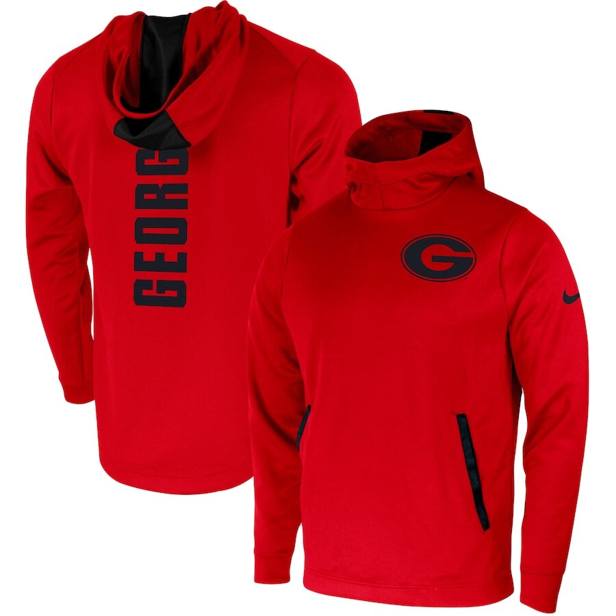 

Пуловер с капюшоном Nike Georgia Bulldogs, красный