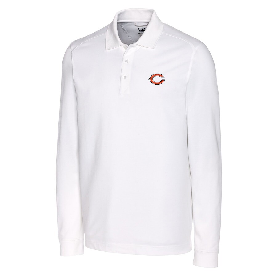 

Поло с длинным рукавом Cutter & Buck Chicago Bears, белый
