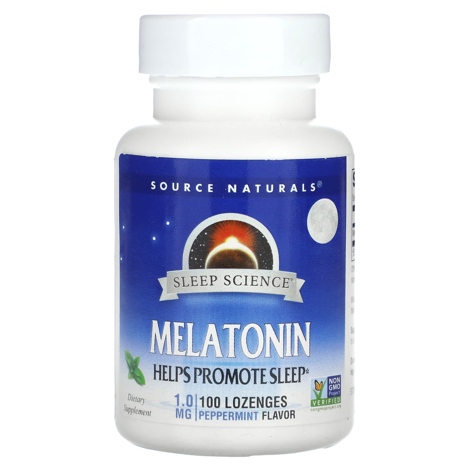 Source Naturals Мелатонин Вкус перечной мяты 1,0 мг 100 таблеток