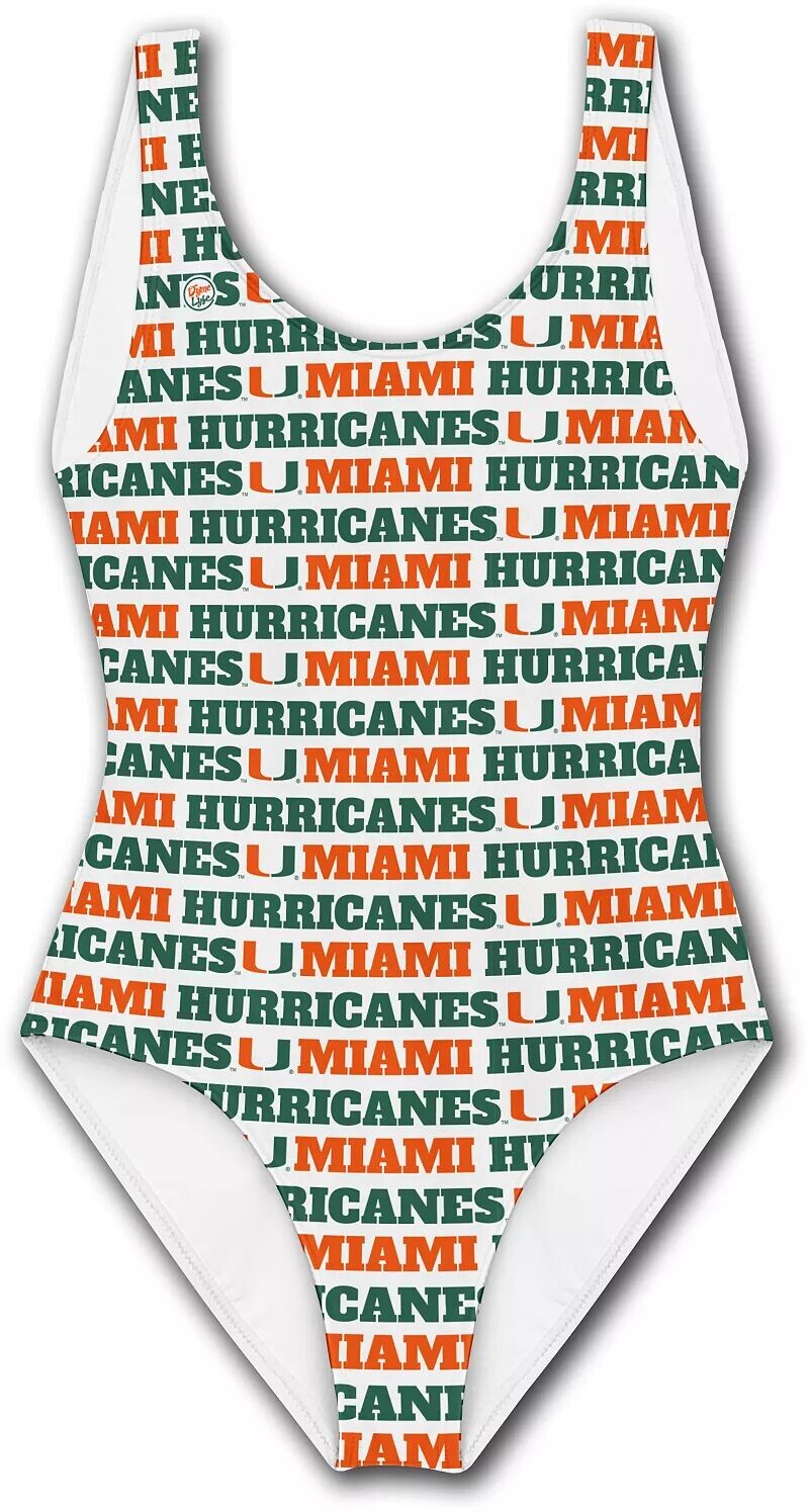 

Женский цельный купальный костюм Dyme Lyfe Miami Hurricanes