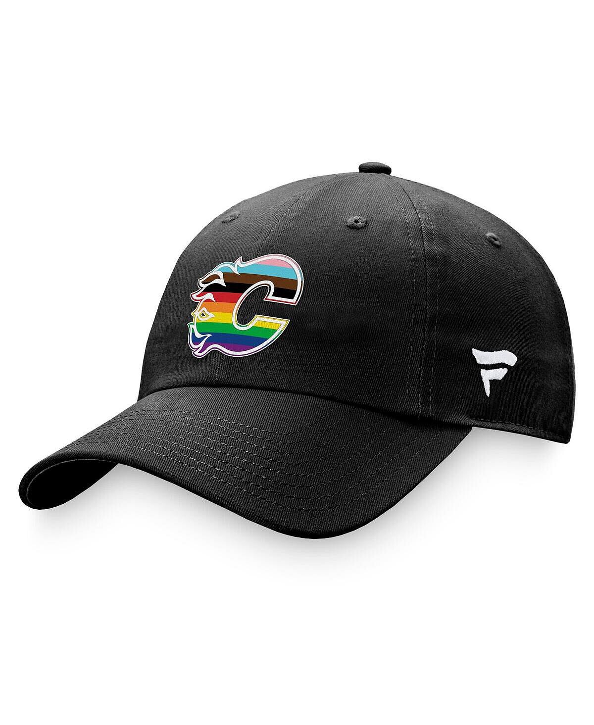 

Мужская регулируемая кепка черного цвета с логотипом команды Calgary Flames Team Pride Fanatics
