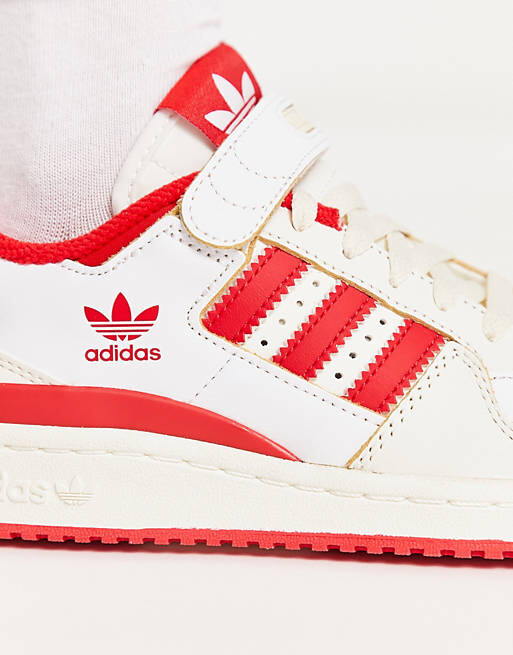 

Бело-красные низкие кроссовки adidas Originals Forum 84