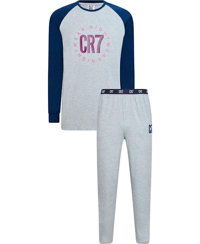 

Мужская хлопковая домашняя одежда, комплект из топа и брюк CR7, цвет Gray, Blue, Pink