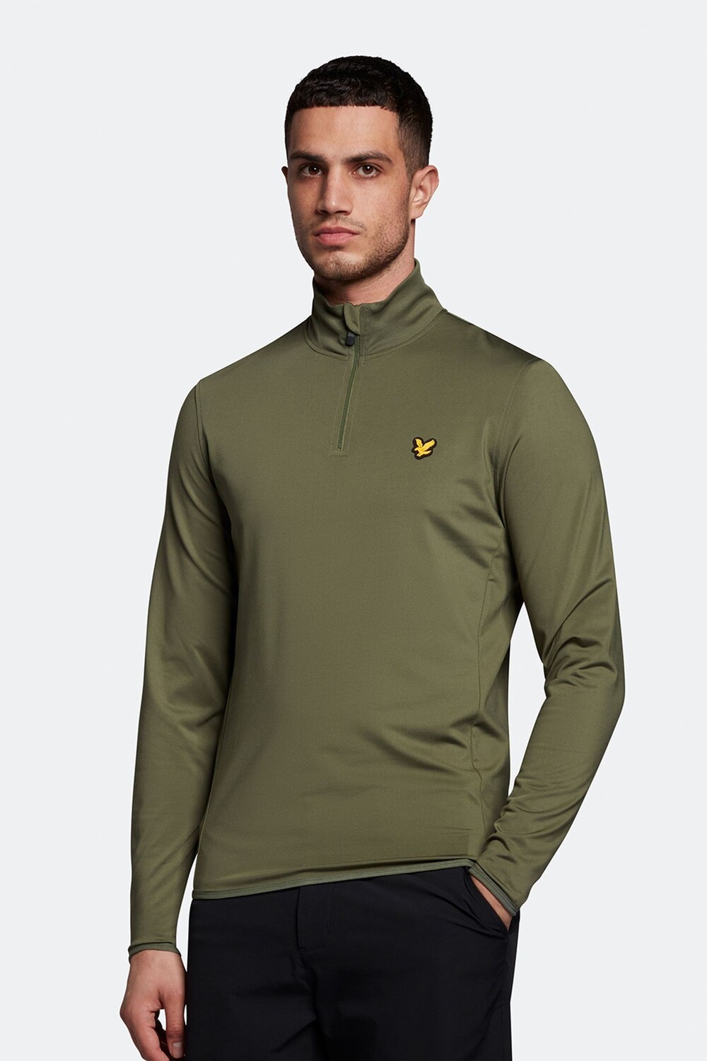 

Толстовка среднего слоя Green Tech размером 1/4 на молнии Lyle & Scott, зеленый