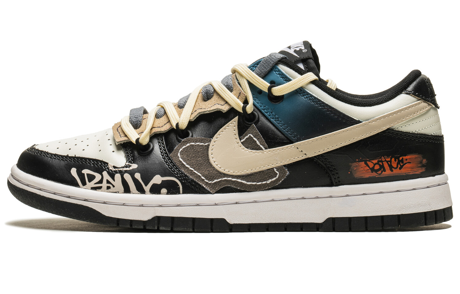 

Кроссовки Nike Dunk Skateboarding Shoes Men Low-top White, черный