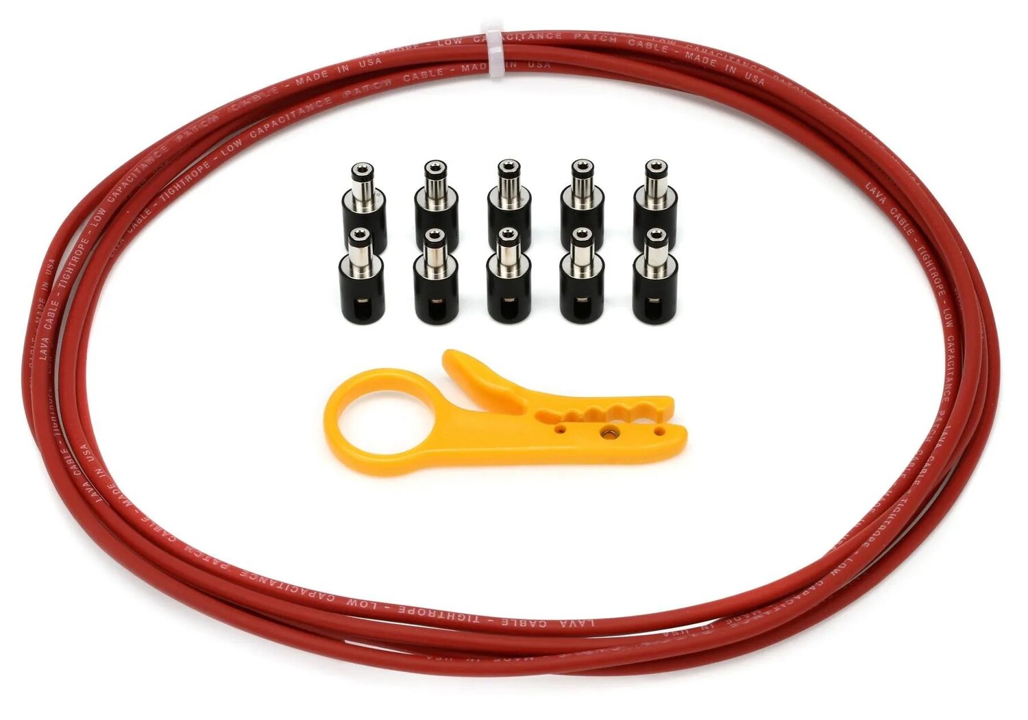 

Комплект силового кабеля постоянного тока Lava Cable Tightrope, красный 10 футов