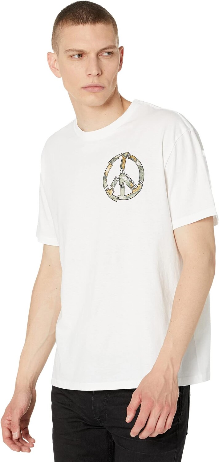 

Футболка Peacenik с короткими рукавами AllSaints, цвет Optic White