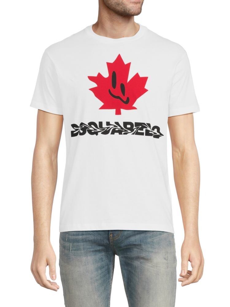 

Футболка с графическим рисунком Dsquared2, белый
