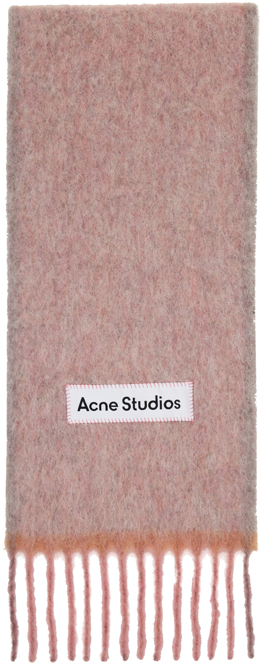 

Розовый узкий шарф Acne Studios, цвет Dusty pink