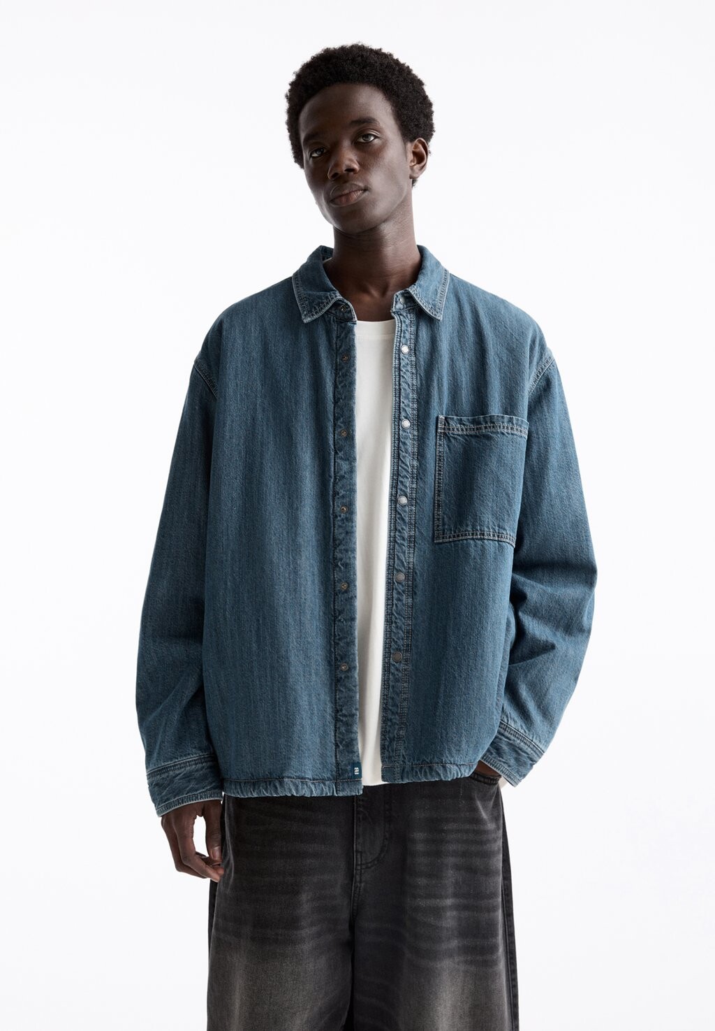 

Демисезонная куртка PULL&BEAR, цвет blue denim