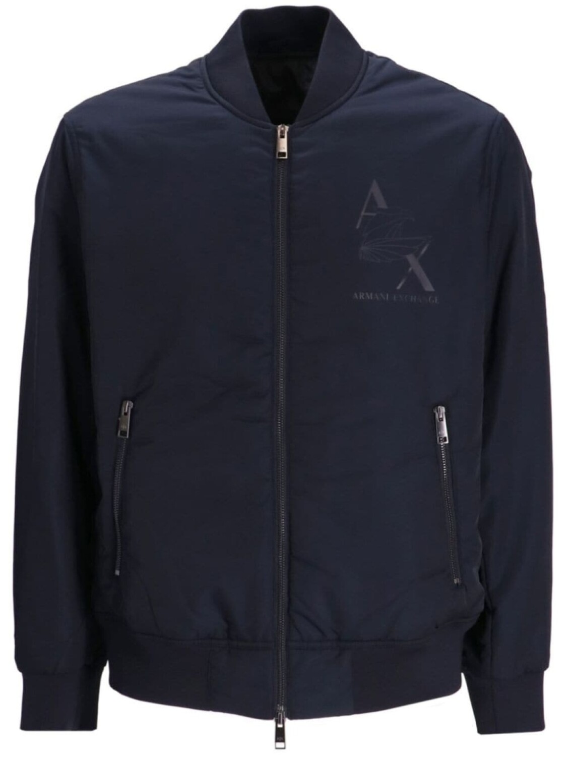

Armani Exchange бомбер с логотипом, синий