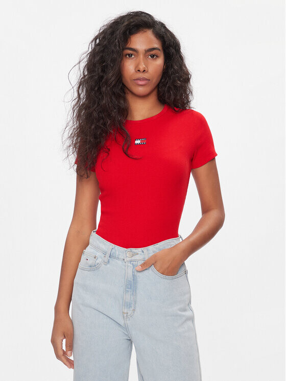 

Футболка узкого кроя Tommy Jeans, синий
