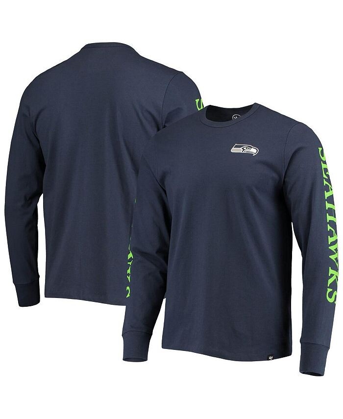 

Мужская футболка темно-синего цвета с длинным рукавом College Seattle Seahawks Franklin '47 '47 Brand, синий