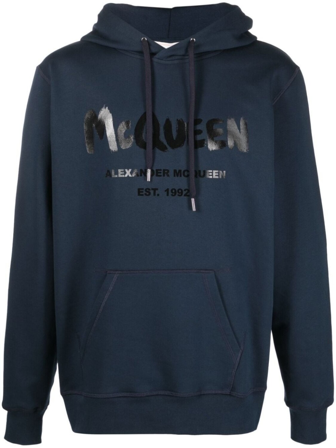 

Alexander McQueen толстовка с капюшоном и логотипом, синий