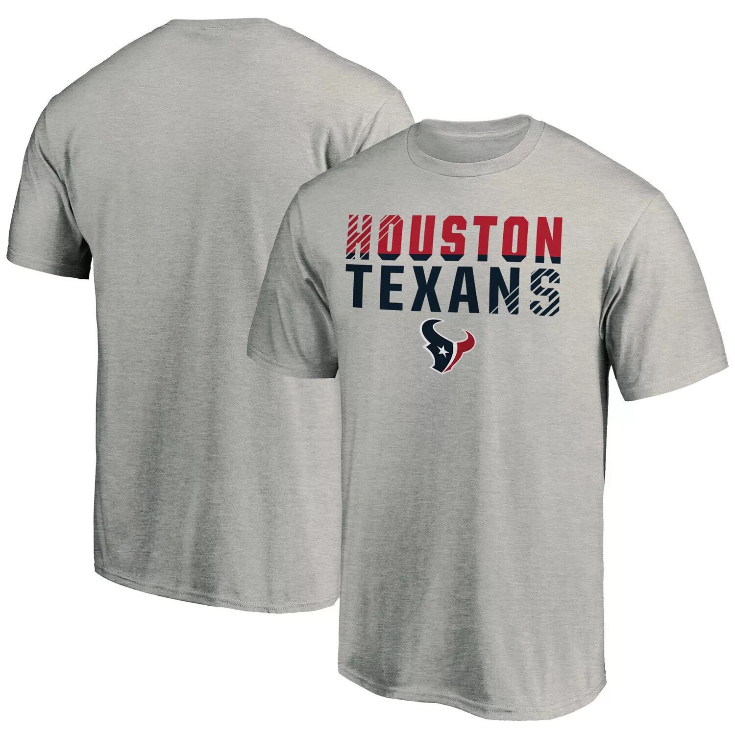 

Мужская серая футболка с логотипом Houston Texans Fade Out Fanatics, Серый