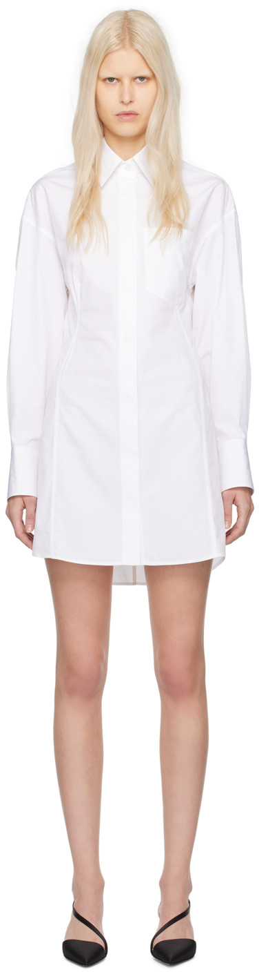 

Белое мини-платье на пуговицах Stella Mccartney, Белый
