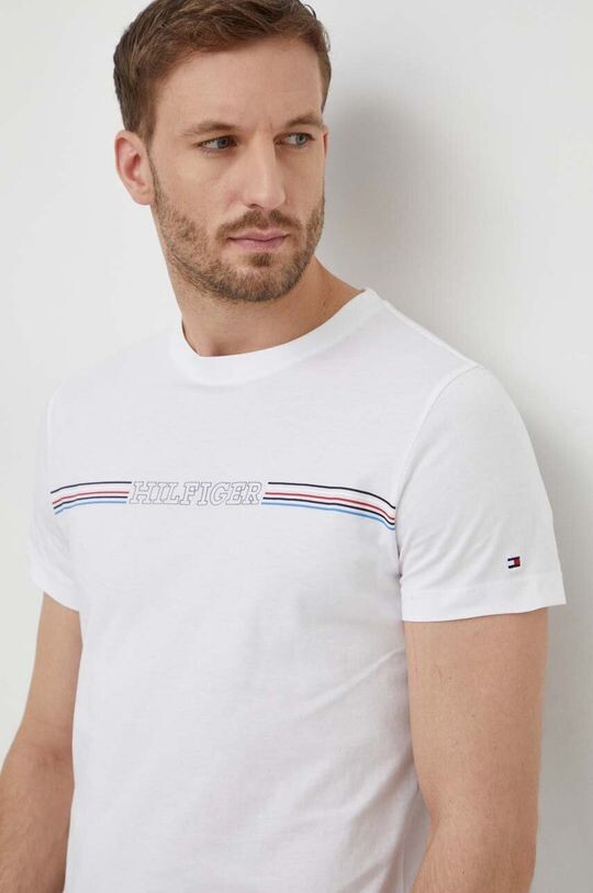 

Хлопковая футболка Tommy Hilfiger, белый