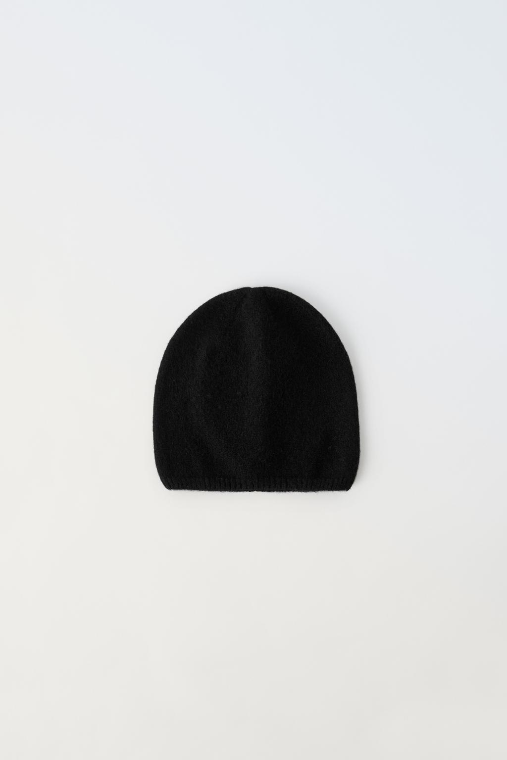 цена Вязанная шапка ZARA, черный