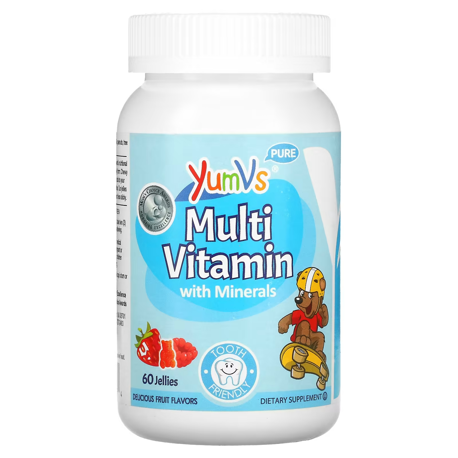 Мультивитамины YumV's с минералами, вкусные фрукты, 60 штук