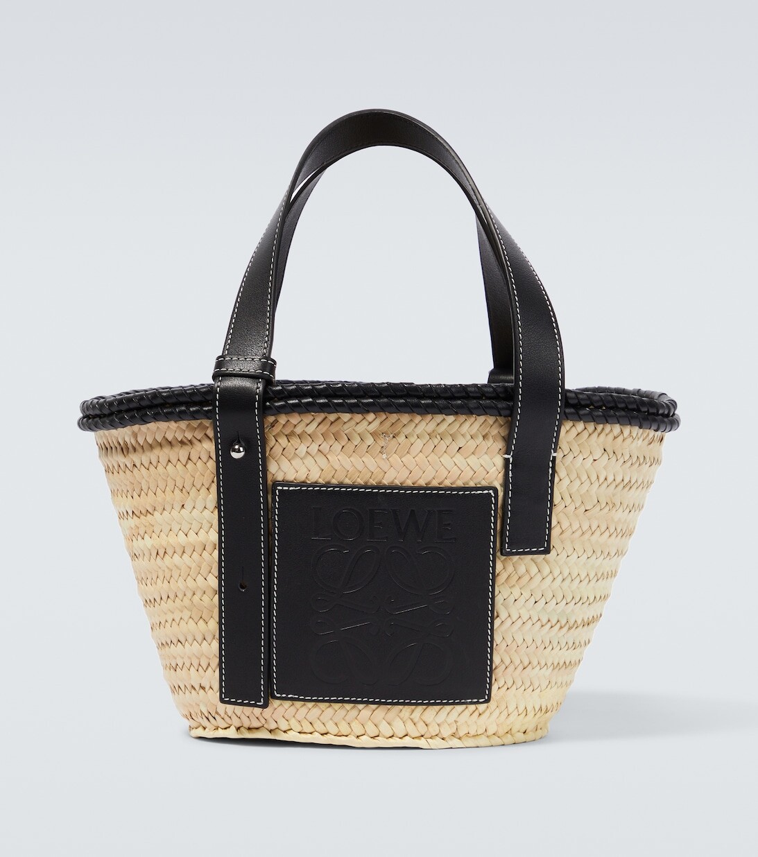 

Маленькая сумка-корзина Paula's Ibiza с кожаной отделкой Loewe, бежевый