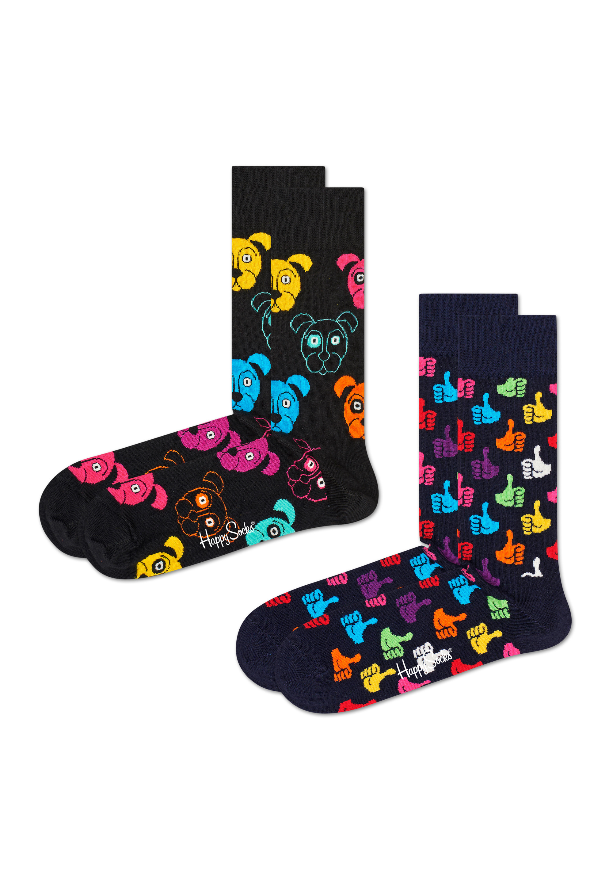 носки happy socks носки hot dog dog Носки Happy Socks 2 Pack Classic Dog Socks, цвет multi_coloured