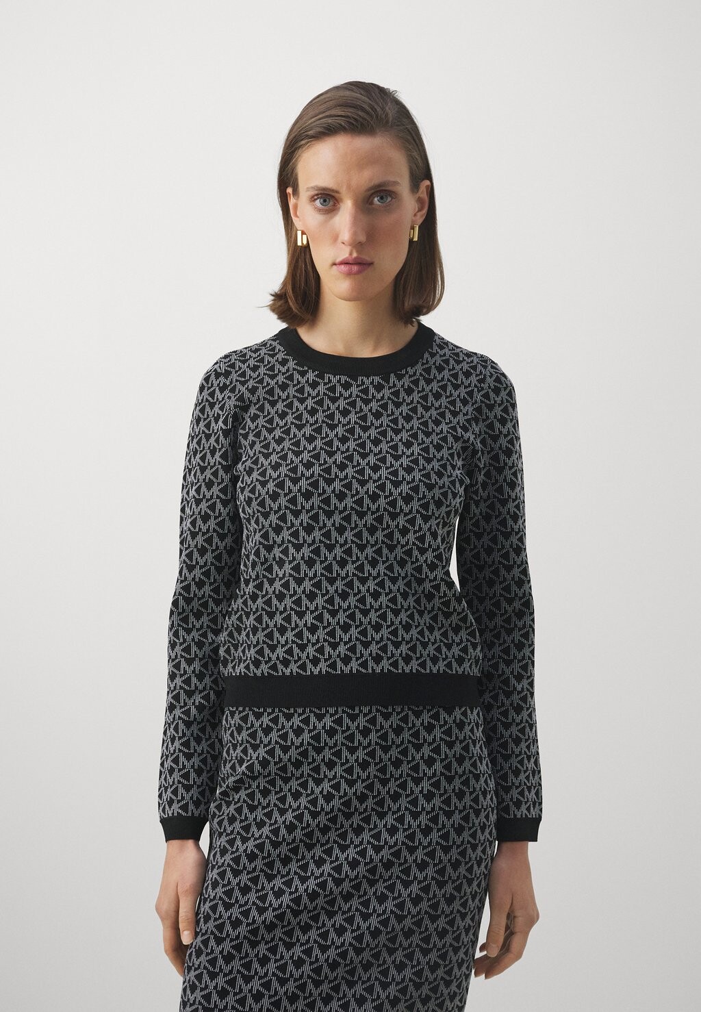 

Свитшот MICHAEL Michael Kors CREW NECK, цвет black/white