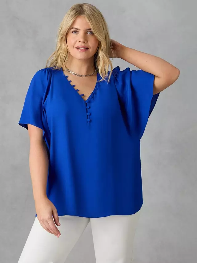

Топ Live Unlimited Shirred Shoulder, синий