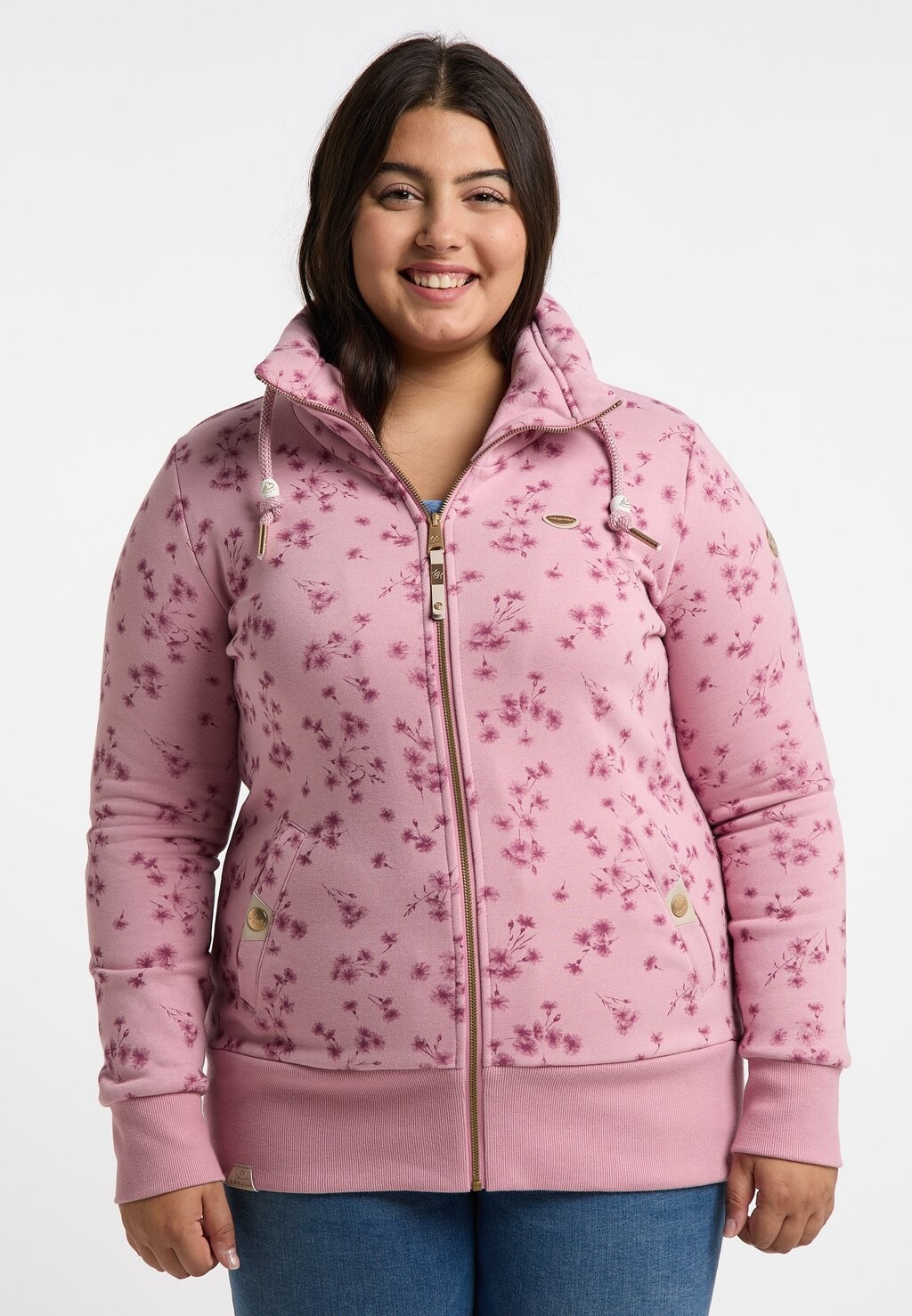

Толстовка на молнии Ragwear Plus, пыльно-розовый