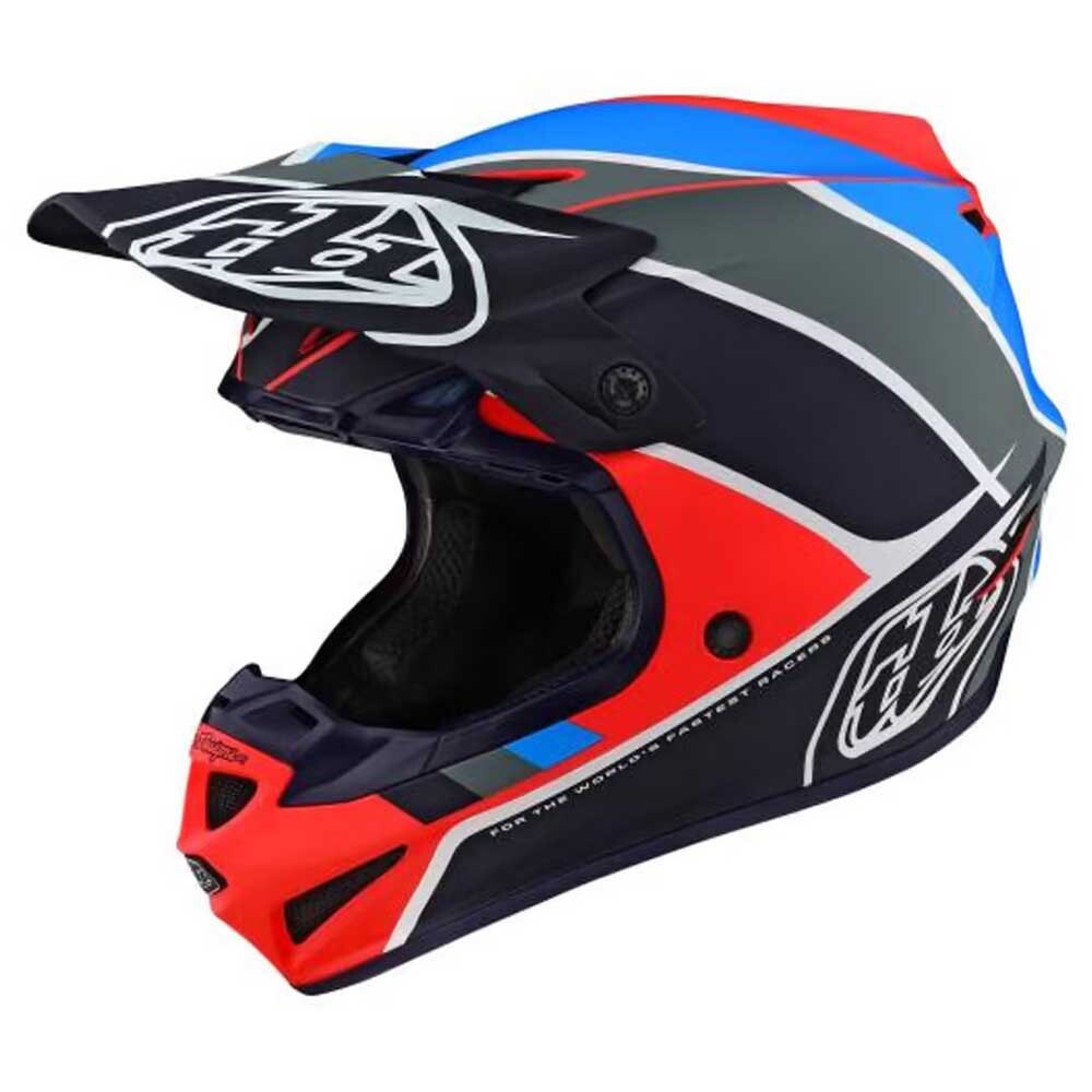 

Шлем для мотокросса Troy Lee Designs SE4 Polyacrylite Youth, разноцветный