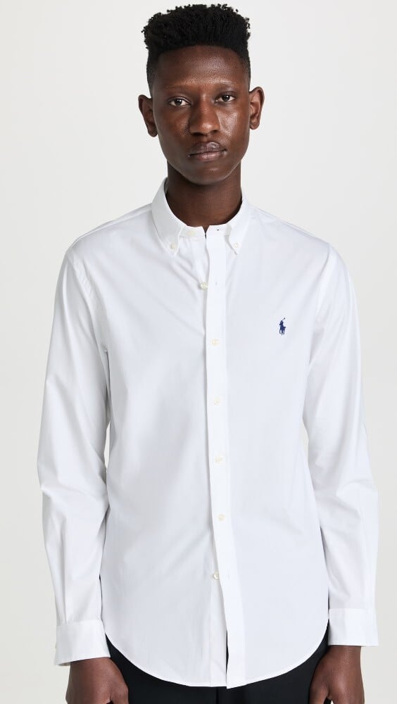 

Рубашка Polo Ralph Lauren Slim Fit Stretch Poplin, белый