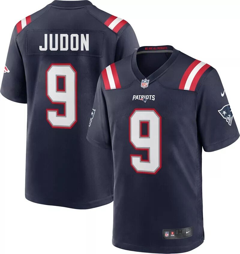 

Nike Youth New England Patriots Мэтью Джудон # 9 Темно-синяя игровая майка