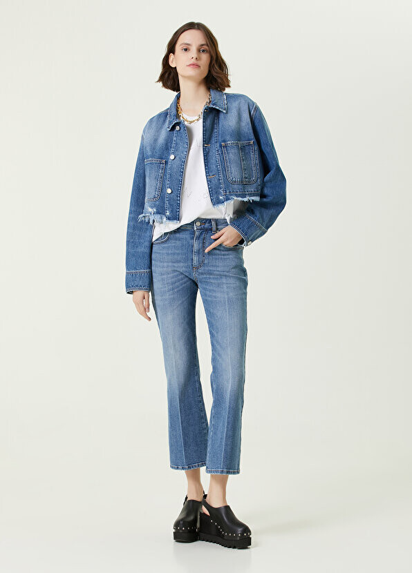 

Синие джинсовые брюки-клеш Stella McCartney