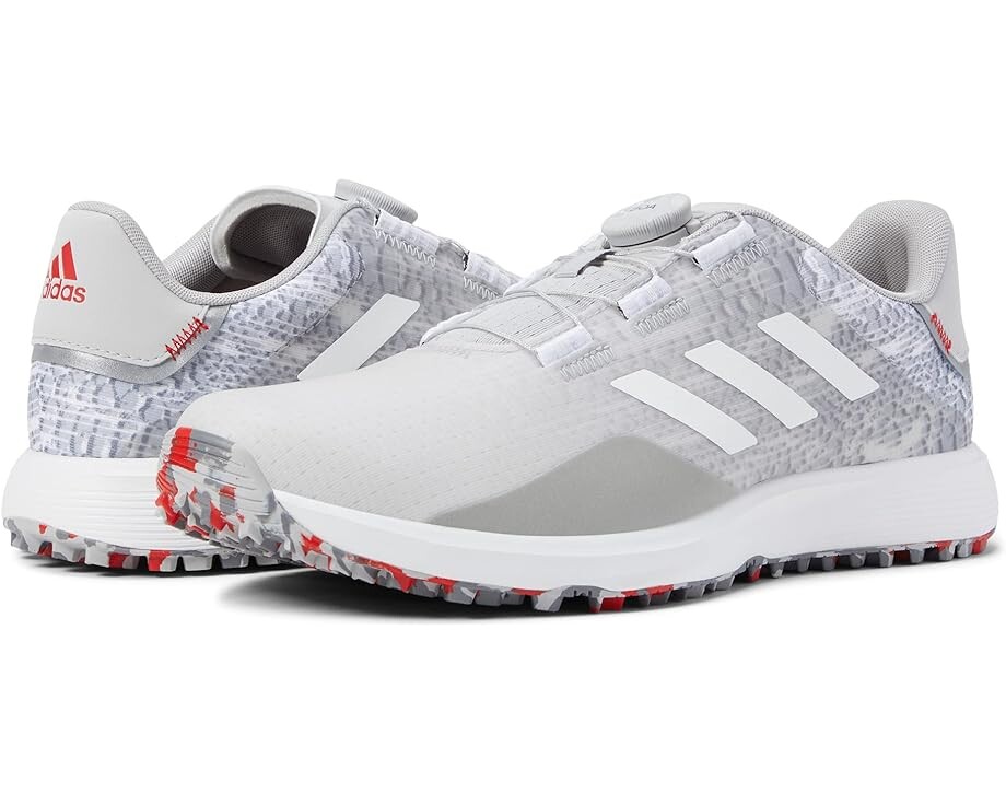 Кроссовки Adidas S2G SL BOA Golf Shoes, цвет Grey Two/Footwear White/Grey Three кроссовки adidas s2g sl 23 golf shoes цвет footwear white footwear white dash grey