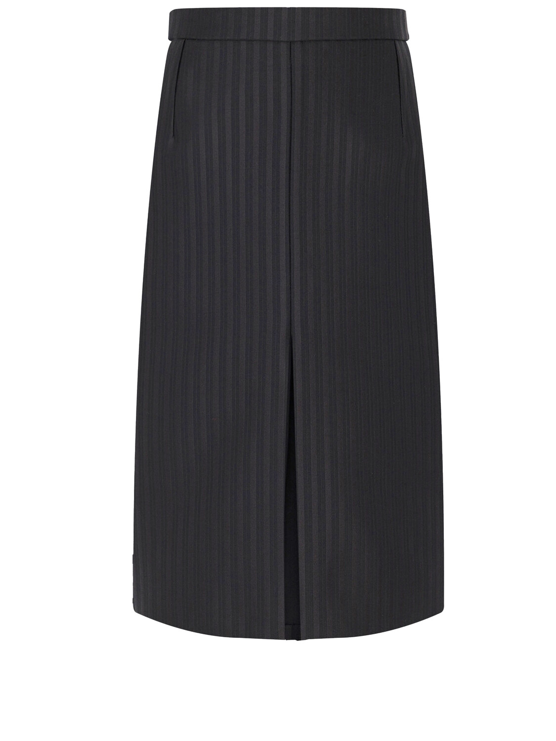 

Юбка Saint Laurent Striped wool and silk, черный