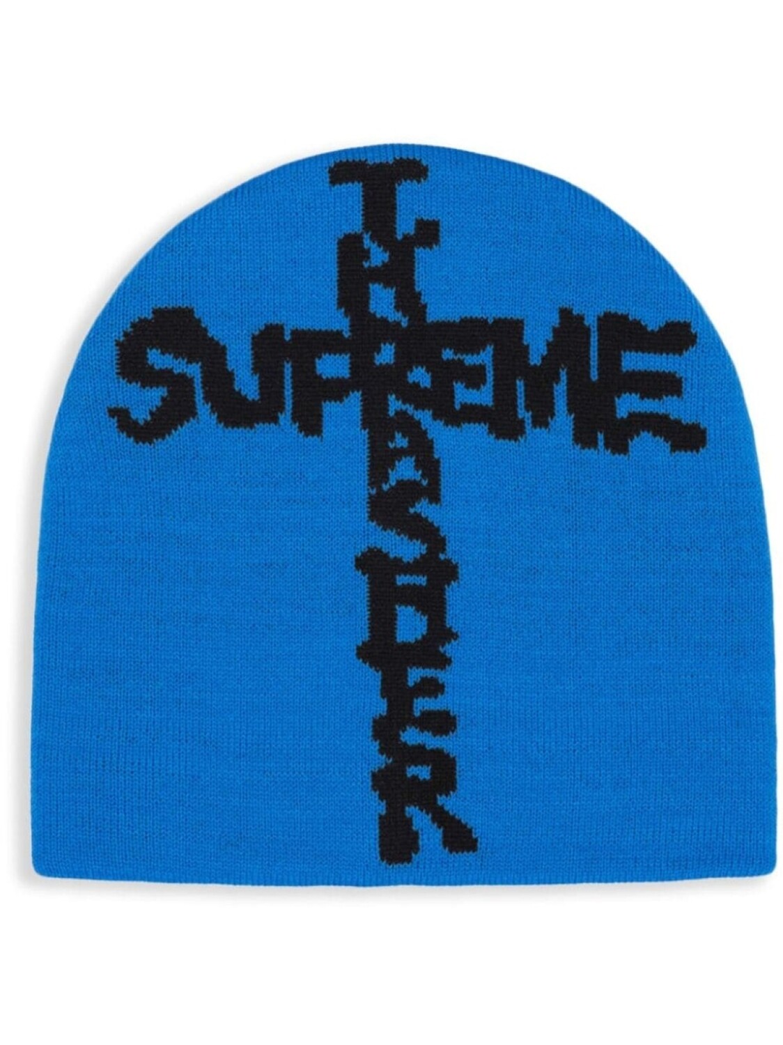 

Supreme шапка бини Blue с логотипом из коллаборации с Thrasher, синий