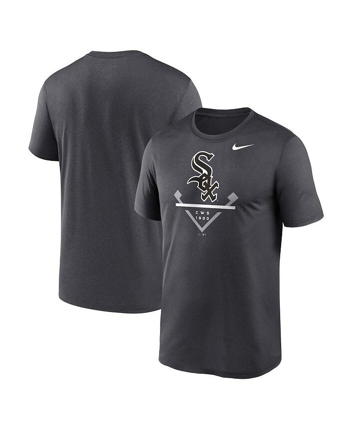 

Мужская антрацитовая футболка Chicago White Sox Big and Tall Icon Legend Performance Nike, серебро