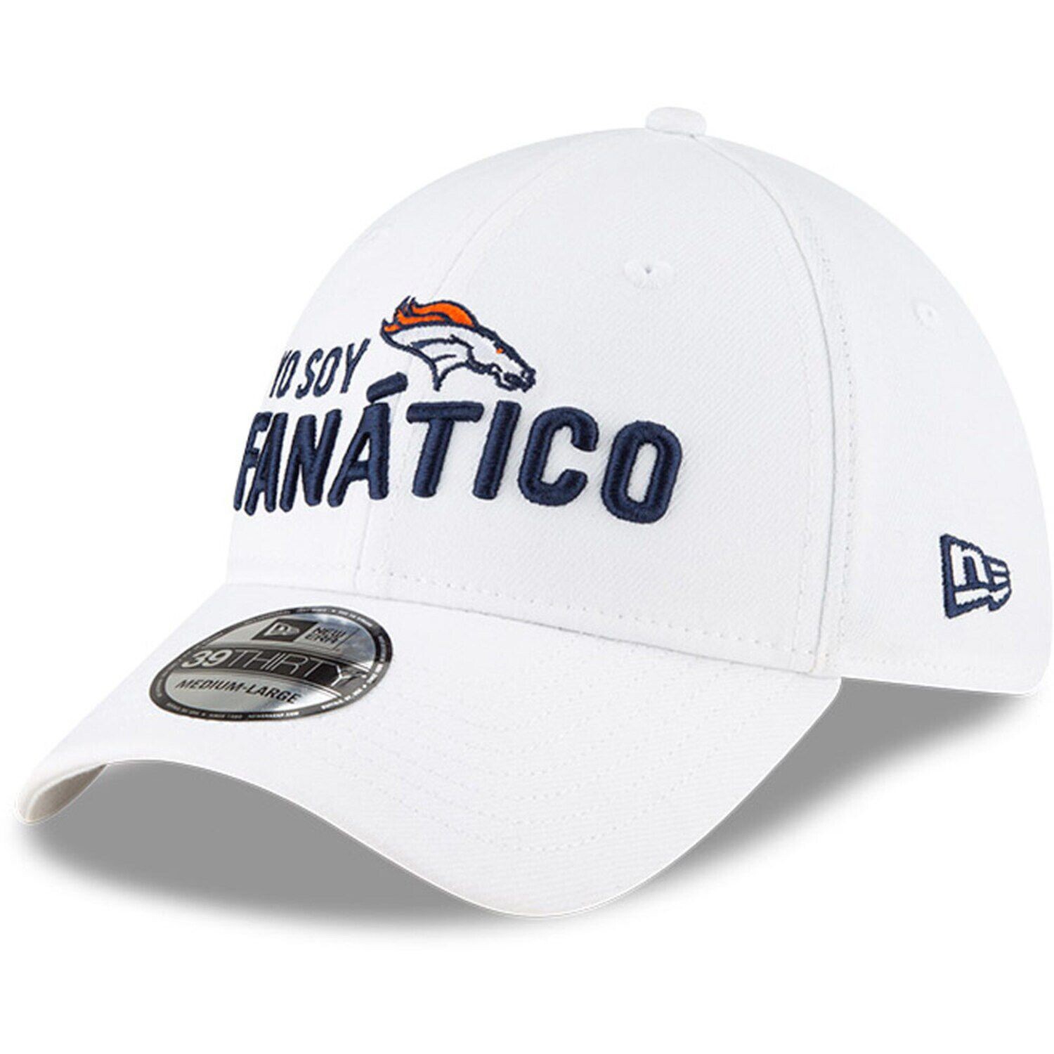 

Мужская кепка New Era White Denver Broncos Yo Soy Fanatico 39THIRTY Flex Hat
