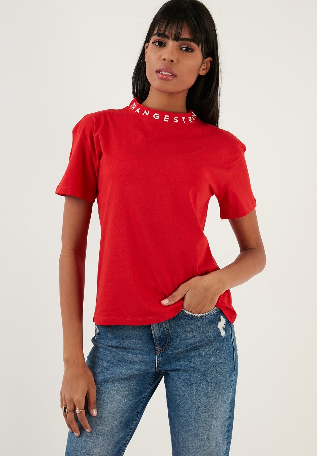 

Футболка с принтом REGULAR FIT LELA, цвет red